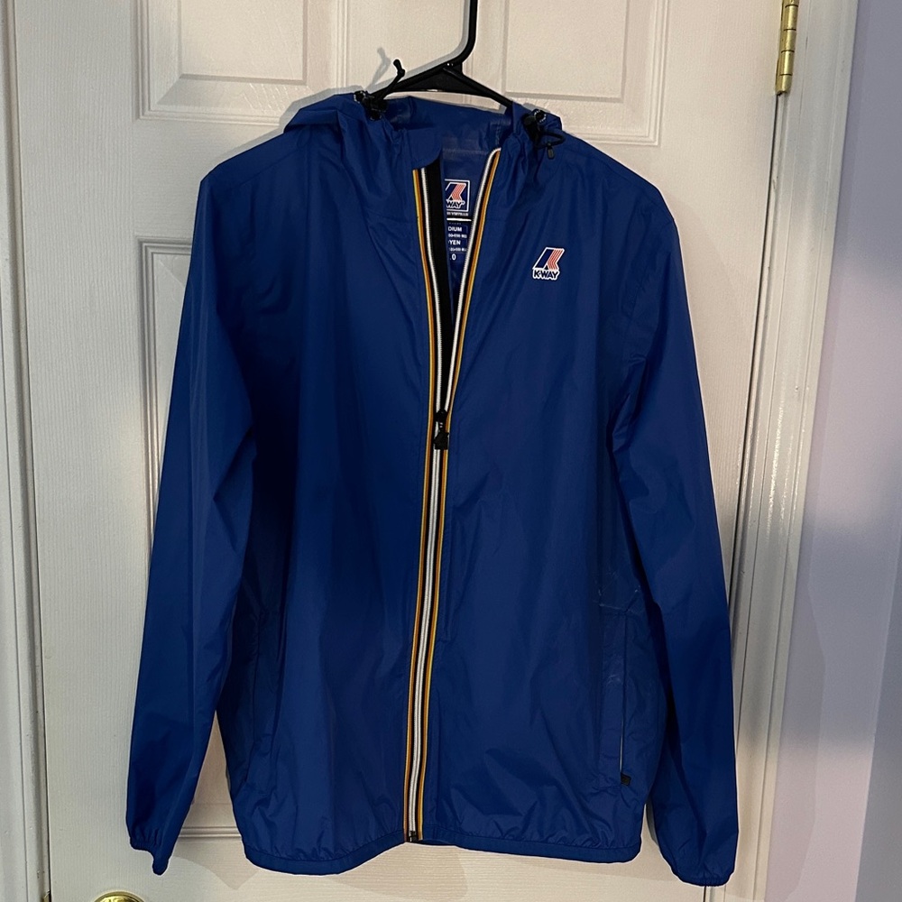 K-Way Royal Blue Hooded Jacket M
